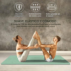 Esterilla de yoga antideslizante TPE Gruper extra ancha con marca de alineación, 72"L x 32"A x 0.32"/0.24"E (183cm x 80cm x 8mm/6mm), esterilla antideslizante para ejercicios con correa de transporte