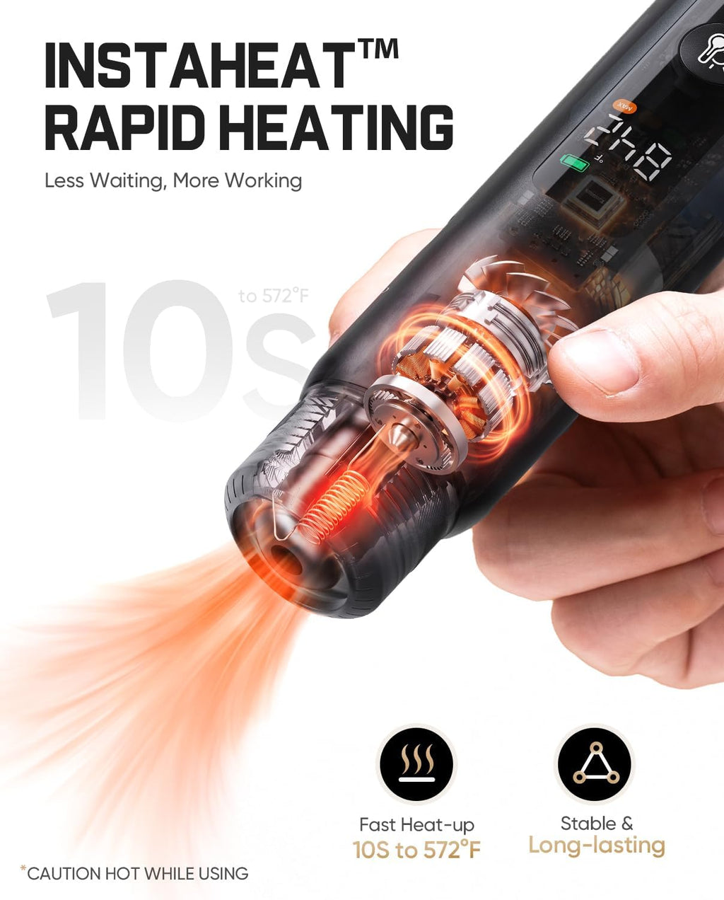 Fanttik H3 Master Herramienta Caliente Inalámbrica Mini Calentador de Aire para Impresión 3D, Pistola de Aire Caliente