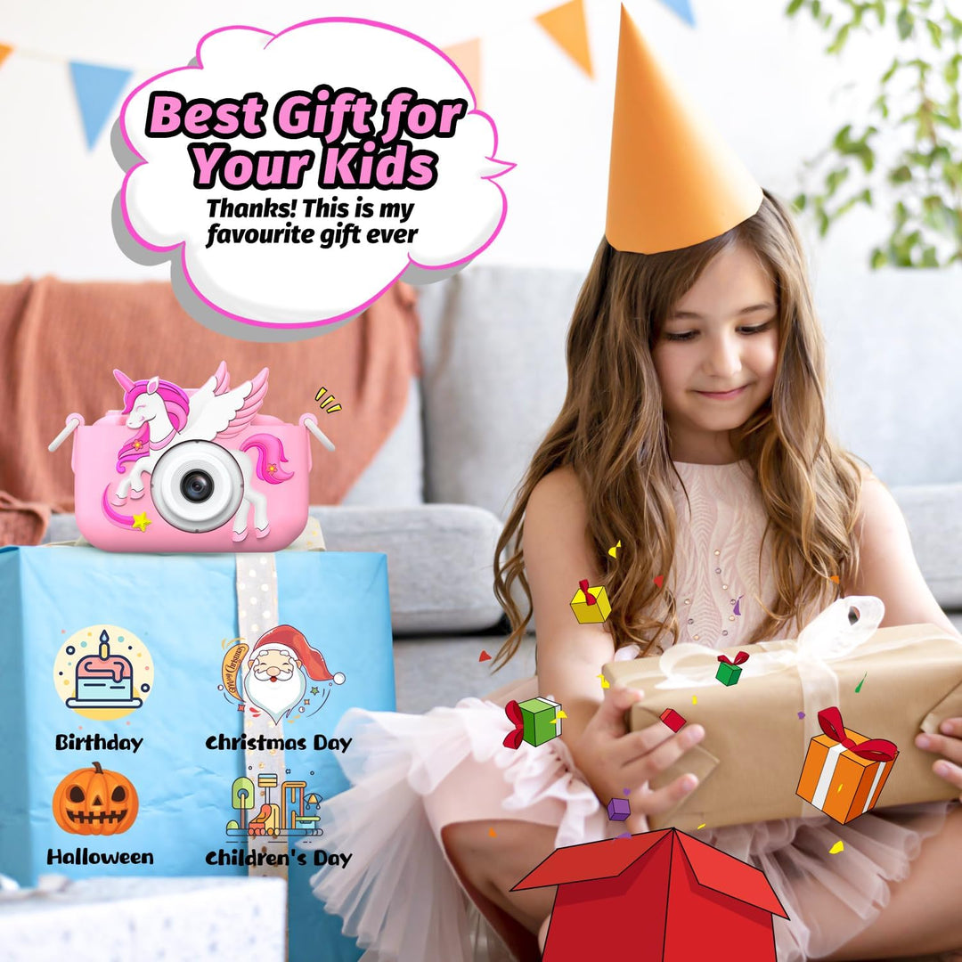 Cámara mejorada para niños y niñas, cámara digital para selfie con...