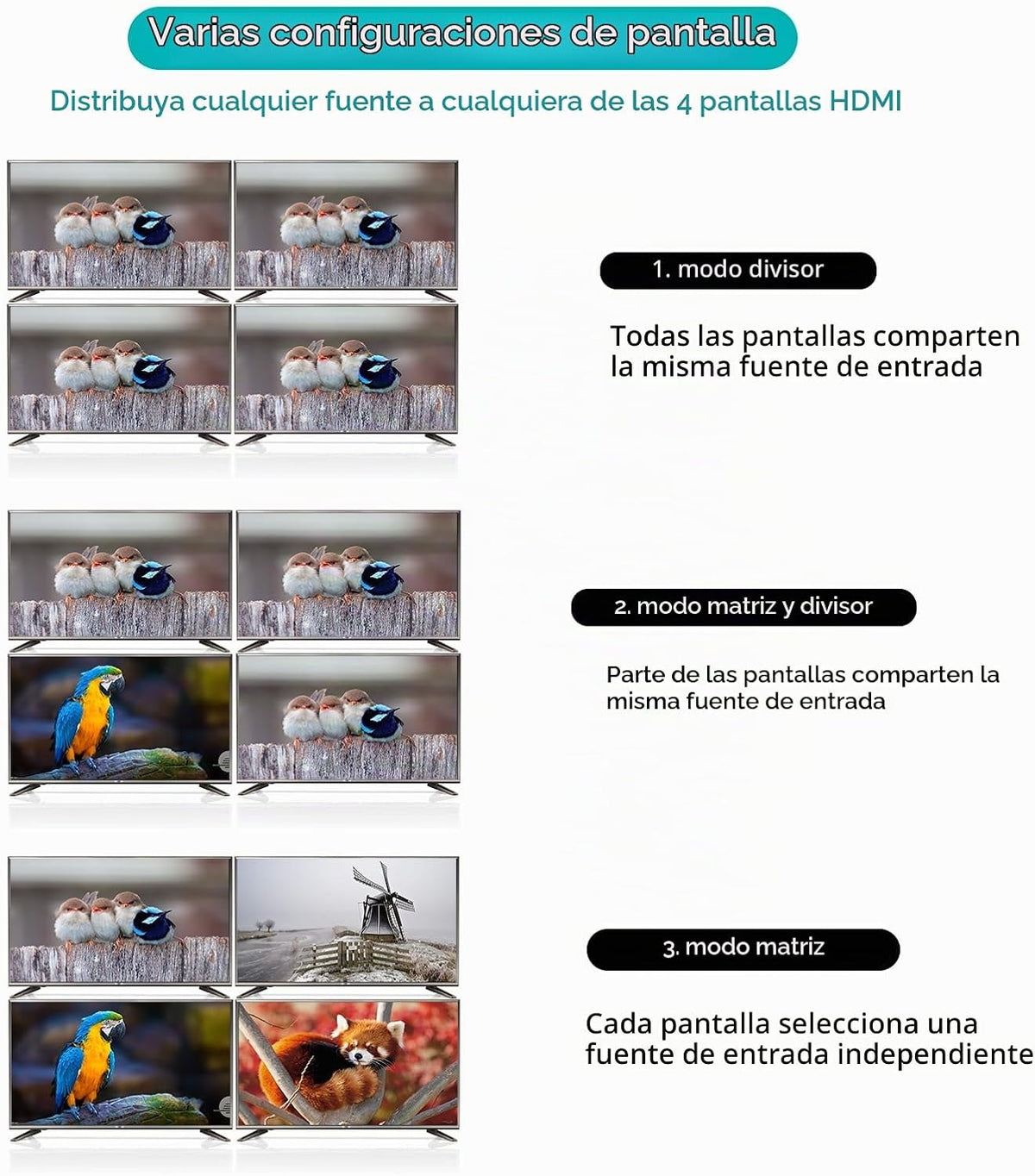 MT-VIKI Matriz HDMI 4K 4x4 con WEB y extracción de audio