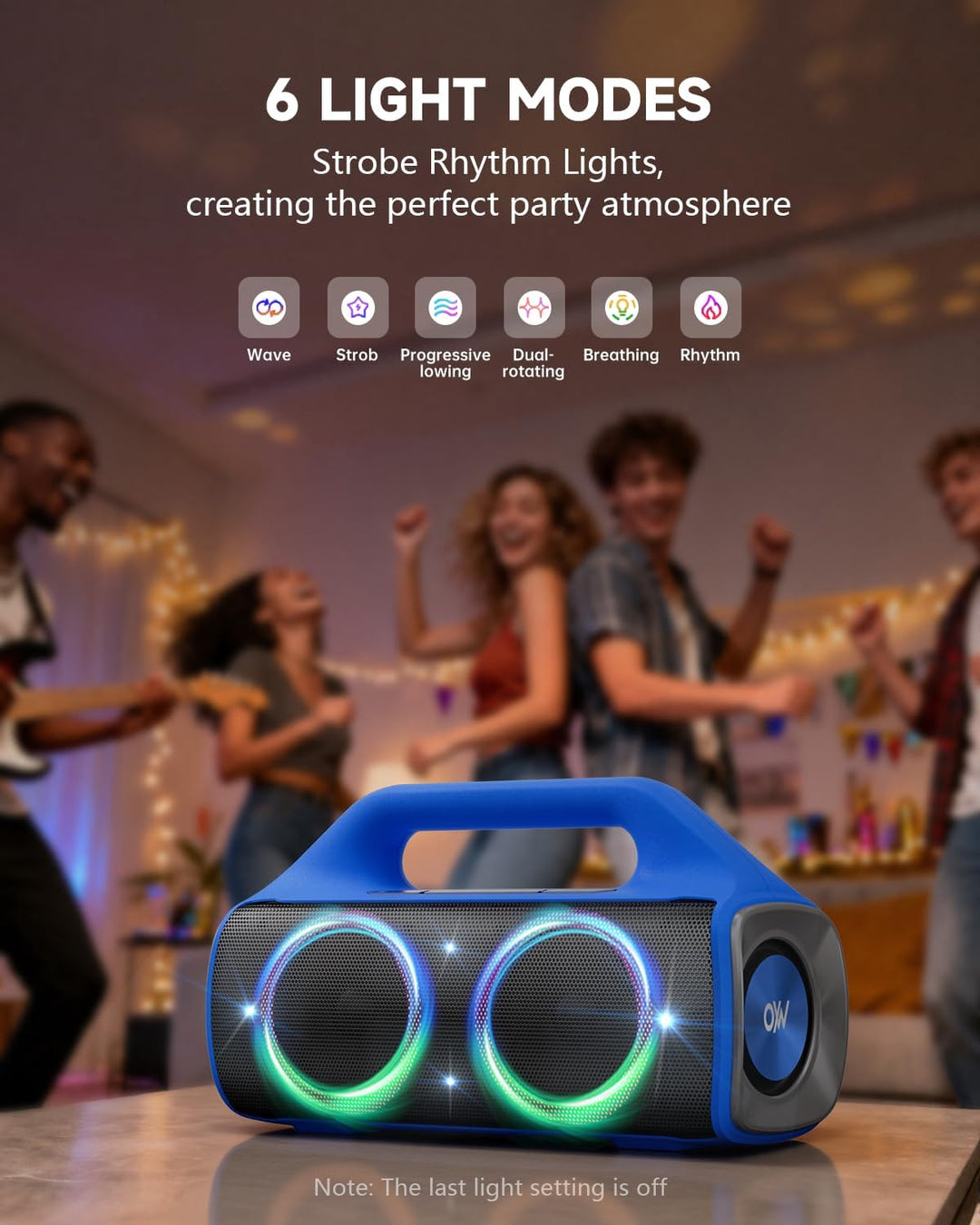OYW Altavoz Bluetooth impermeable IPX67: 80 W (pico) Altavoces inal...