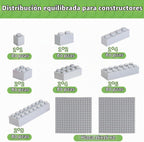 Juego de bloques de construcción clásicos de 560 piezas a granel en 7