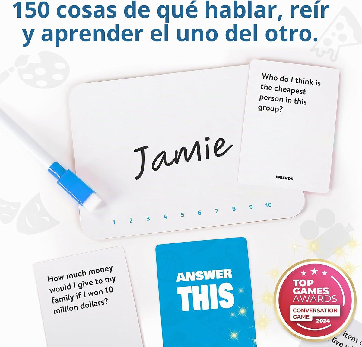 Answer This - Friends - ¿Qué tan bien conoces a tu familia y amigos? - Juego de cartas para fiestas divertido para adolescentes y adultos - Gran iniciador de conversación