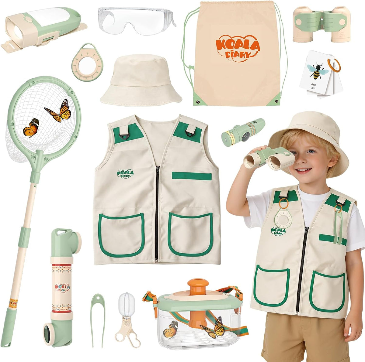 Kit de explorador de 27 piezas para niños y kit para atrapar insectos (a partir de 3 años)
