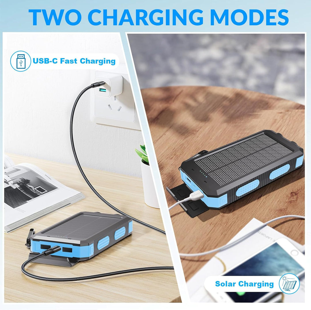 Cargador solar de batería de 20,000 mAh, cargador de teléfono portá...