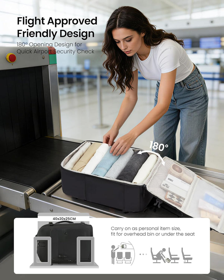 LOVEVOOK Mochila de viaje aprobada por aerolíneas para laptop, 4 un...