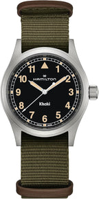 Hamilton Khaki Field Khaki Reloj de cuarzo para hombre, caja de acero