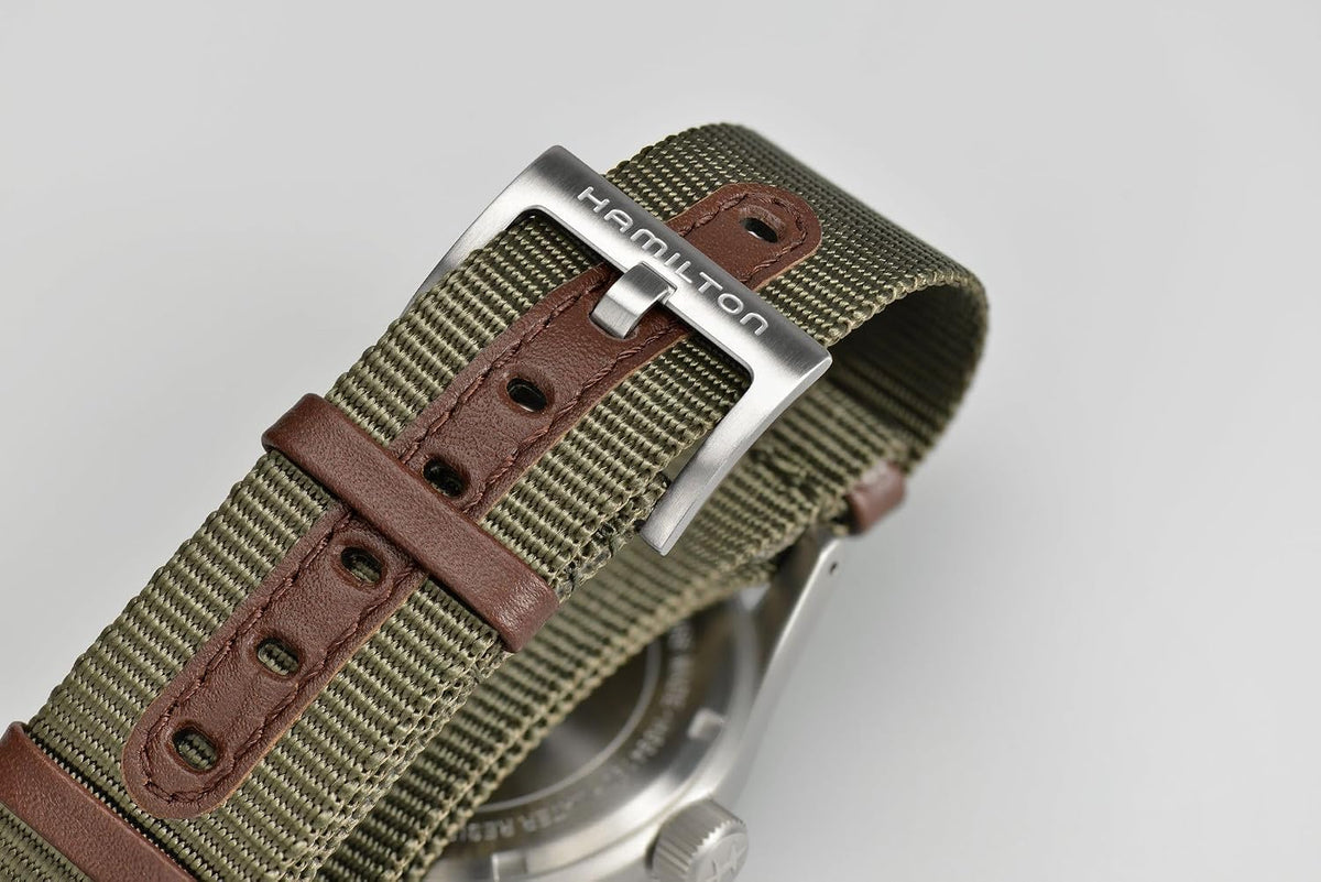 Hamilton Khaki Field Reloj mecánico para hombre, caja de acero inoxidable
