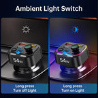 Syncwire Bluetooth 5.4 Transmisor FM Adaptador de coche 54W con interruptor