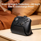 Estación de Carga con Adaptador para Nintendo Switch 2 Pro Controller, Base de Carga/Soporte con Luz Indicadora Carga Rápida y Protección contra Sobrevoltaje/Cargas, Soporte de Montaje de Cargador