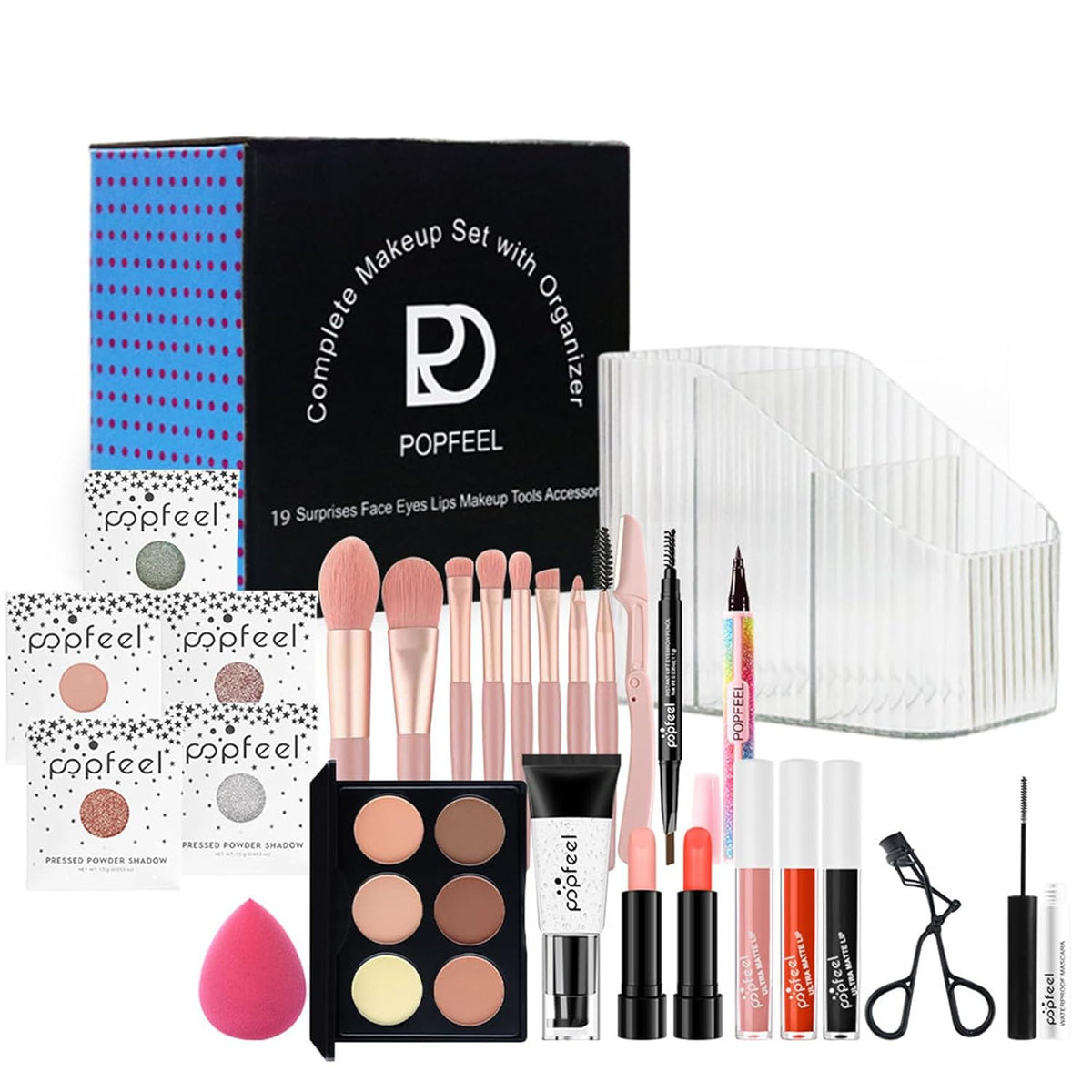 JasCherry Juego de maquillaje, kit de inicio de maquillaje cosmétic...