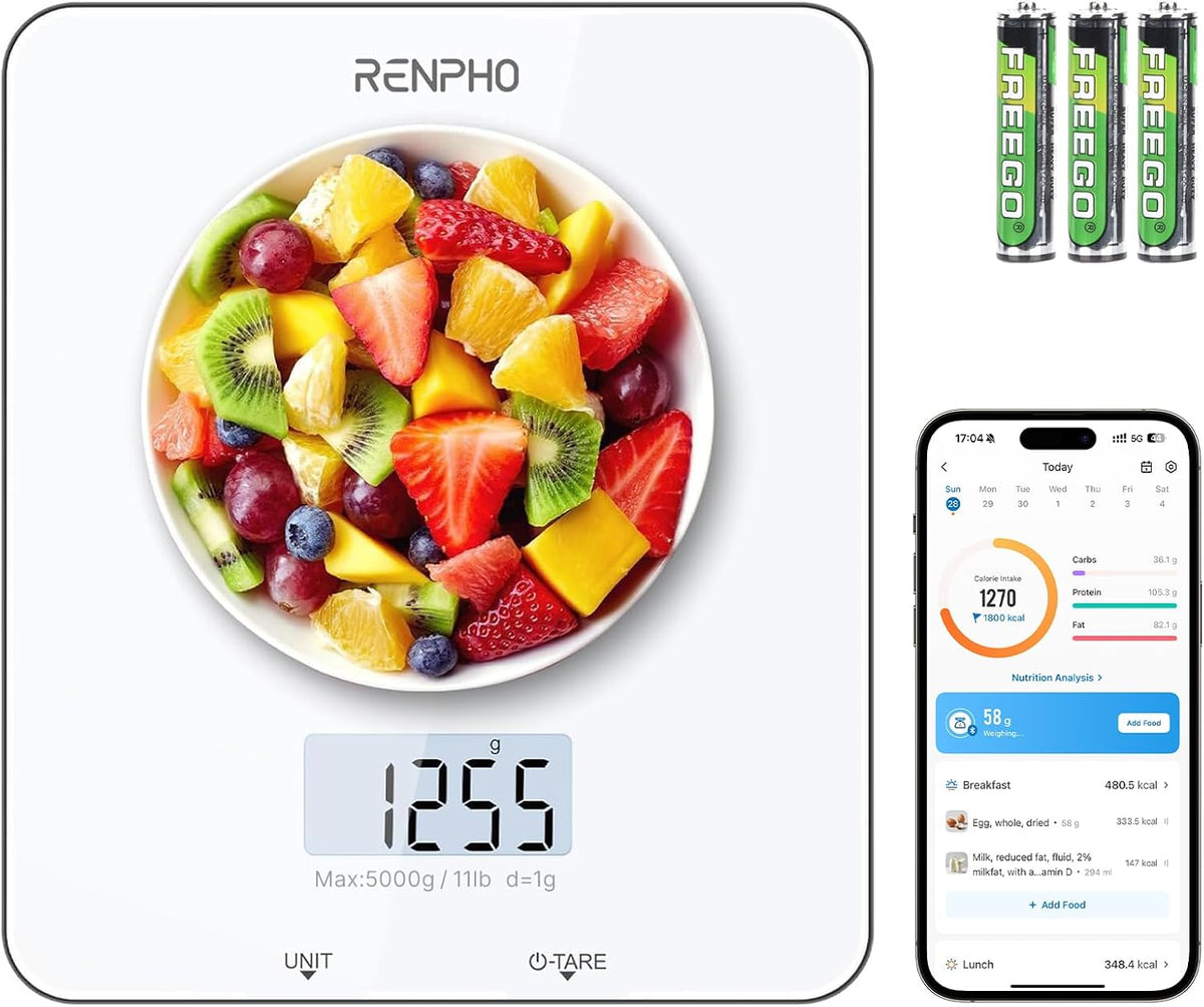 RENPHO Báscula de alimentos inteligente con calculadora nutricional