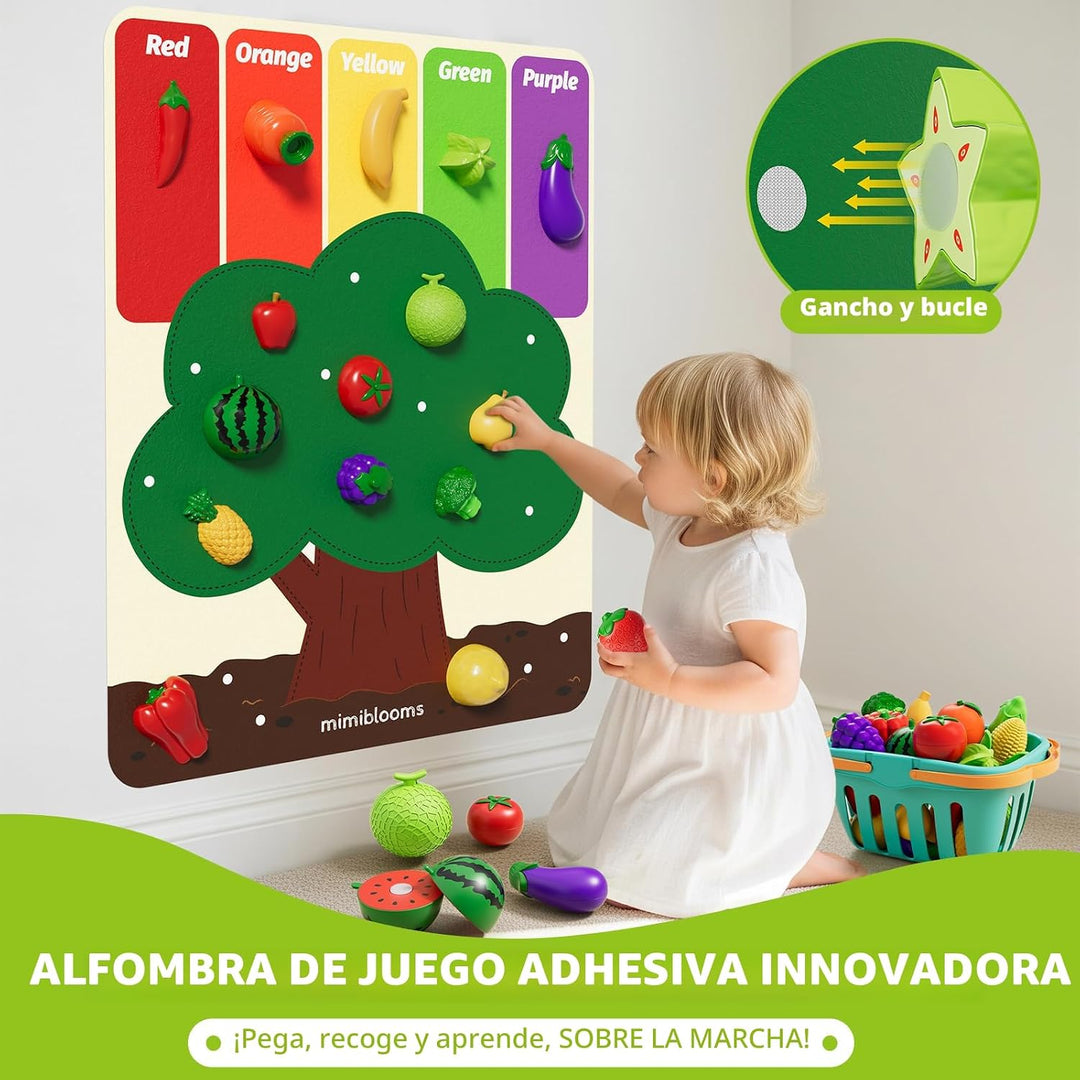 Mimiblooms - Juego de alimentos para clasificar colores con frutas...