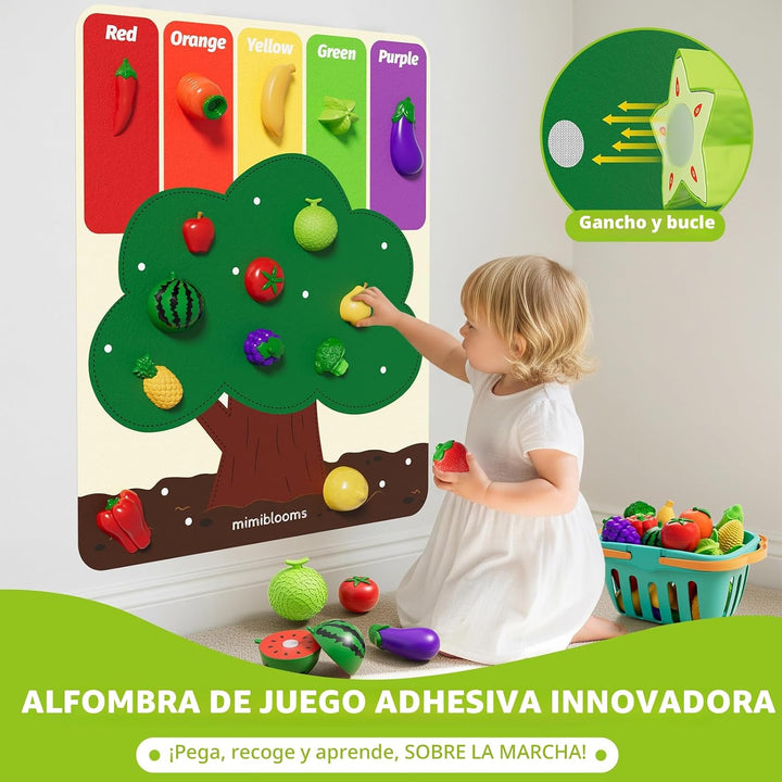 Mimiblooms - Juego de alimentos para clasificar colores con frutas...