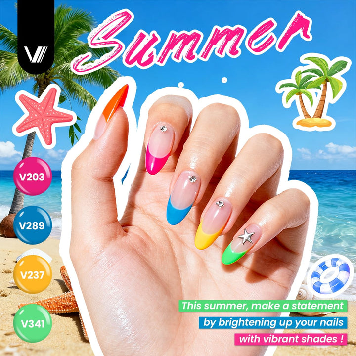VANREESA Kit de 73 esmaltes de uñas de gel con luz UV y kit de tala...