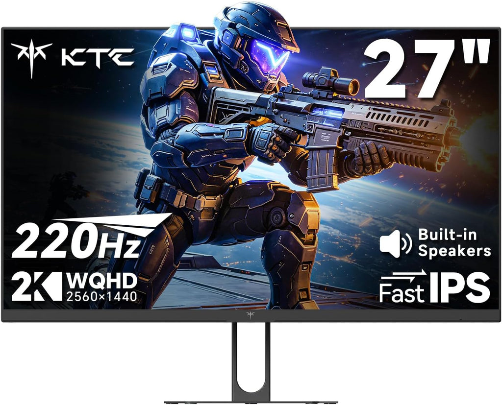 KTC Monitor para juegos QHD de 27 pulgadas 220Hz, IPS rápido 2K con
