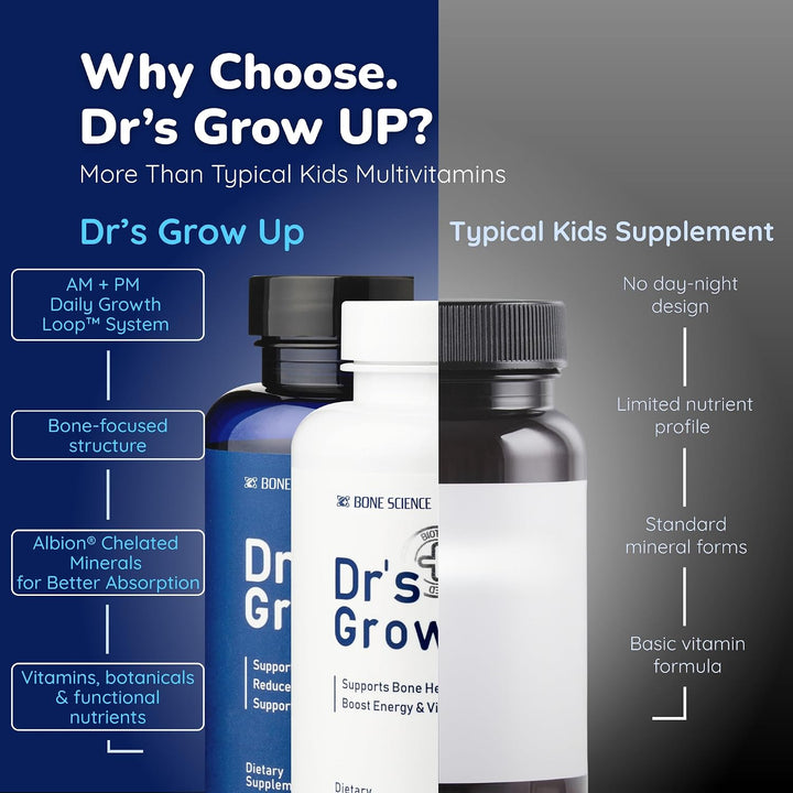 BONE SCIENCE Dr's Grow UP AM &amp; PM Hueso y crecimiento para...