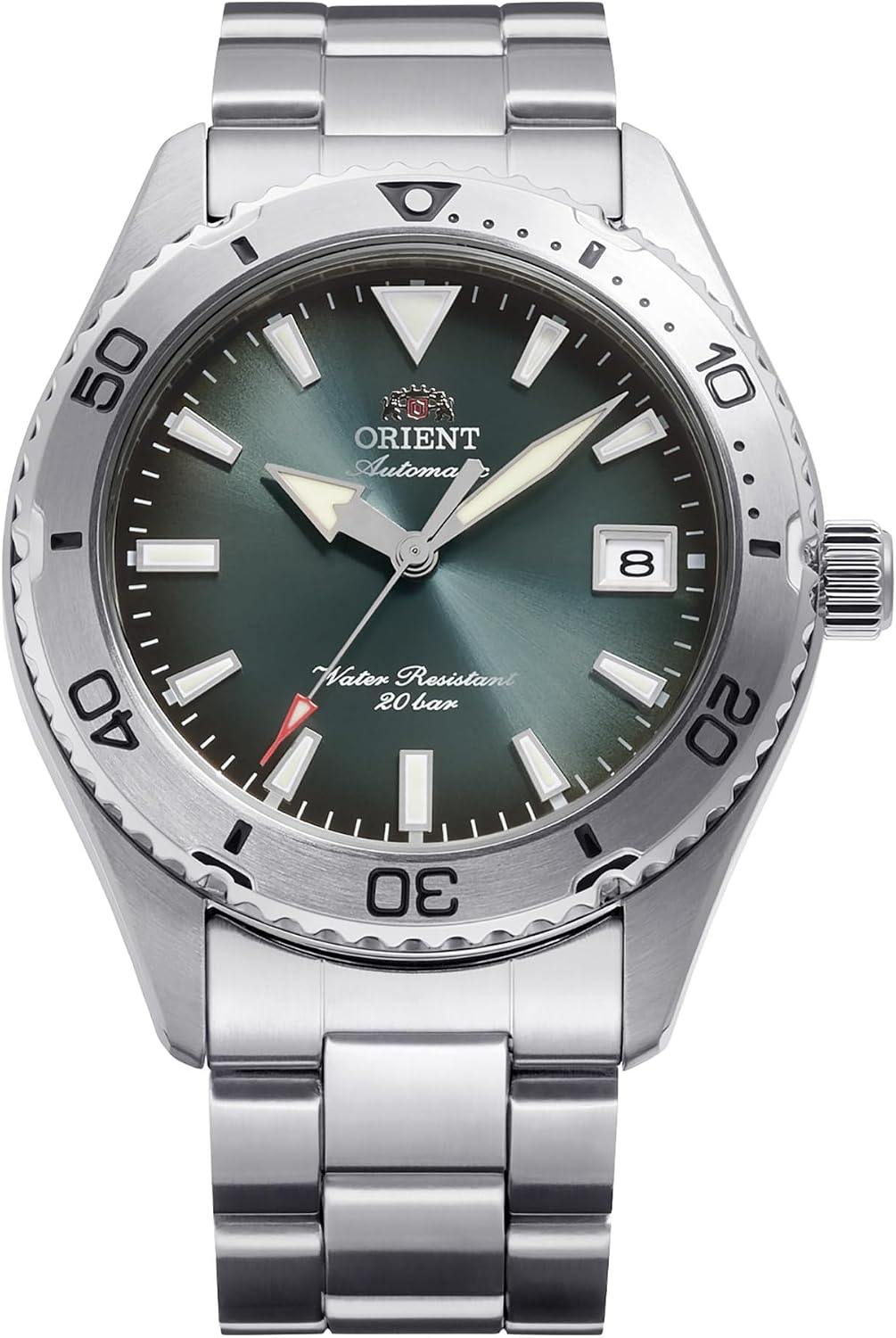 Orient Reloj deportivo automático para hombre con esfera verde RA-AC0Q13E30B