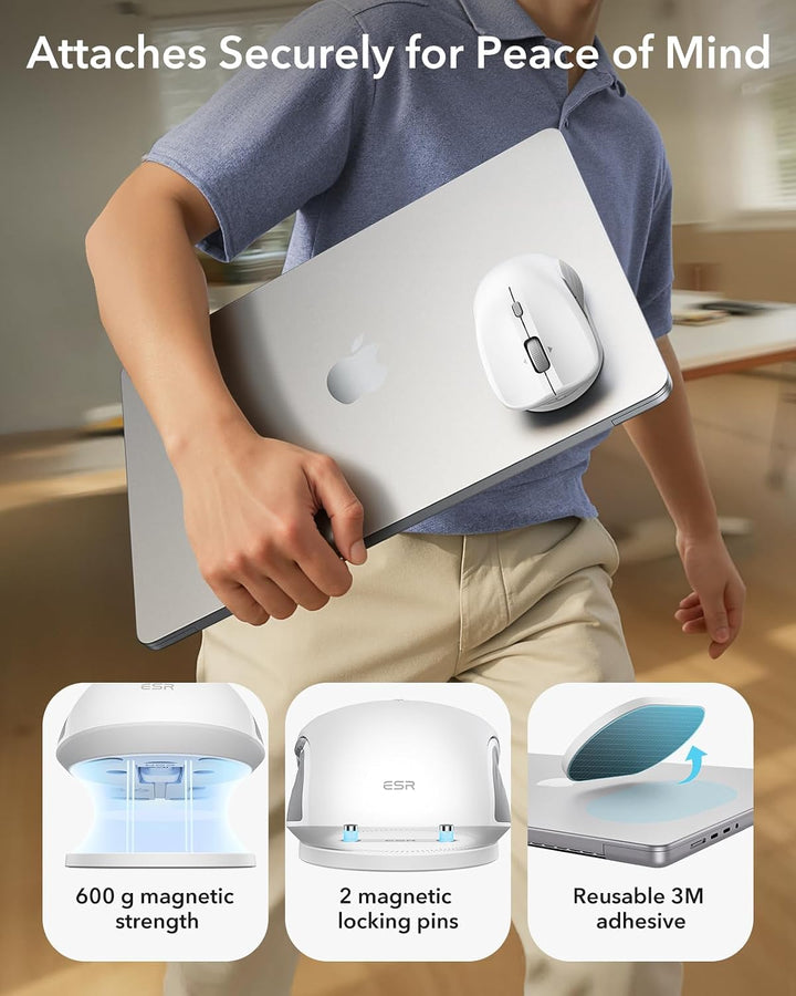 ESR MagMouse - Mouse Bluetooth a presión, mouse inalámbrico recarga...
