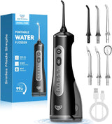 JTF Irrigador bucal portátil para dientes: 3 modos y 10 niveles de...