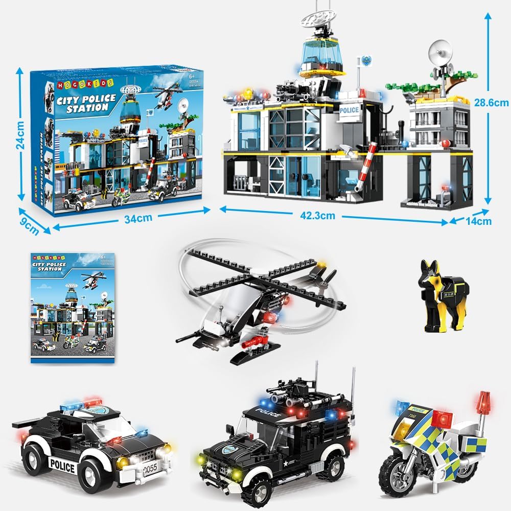 HOGOKIDS Juego de construcción de la estación de policía