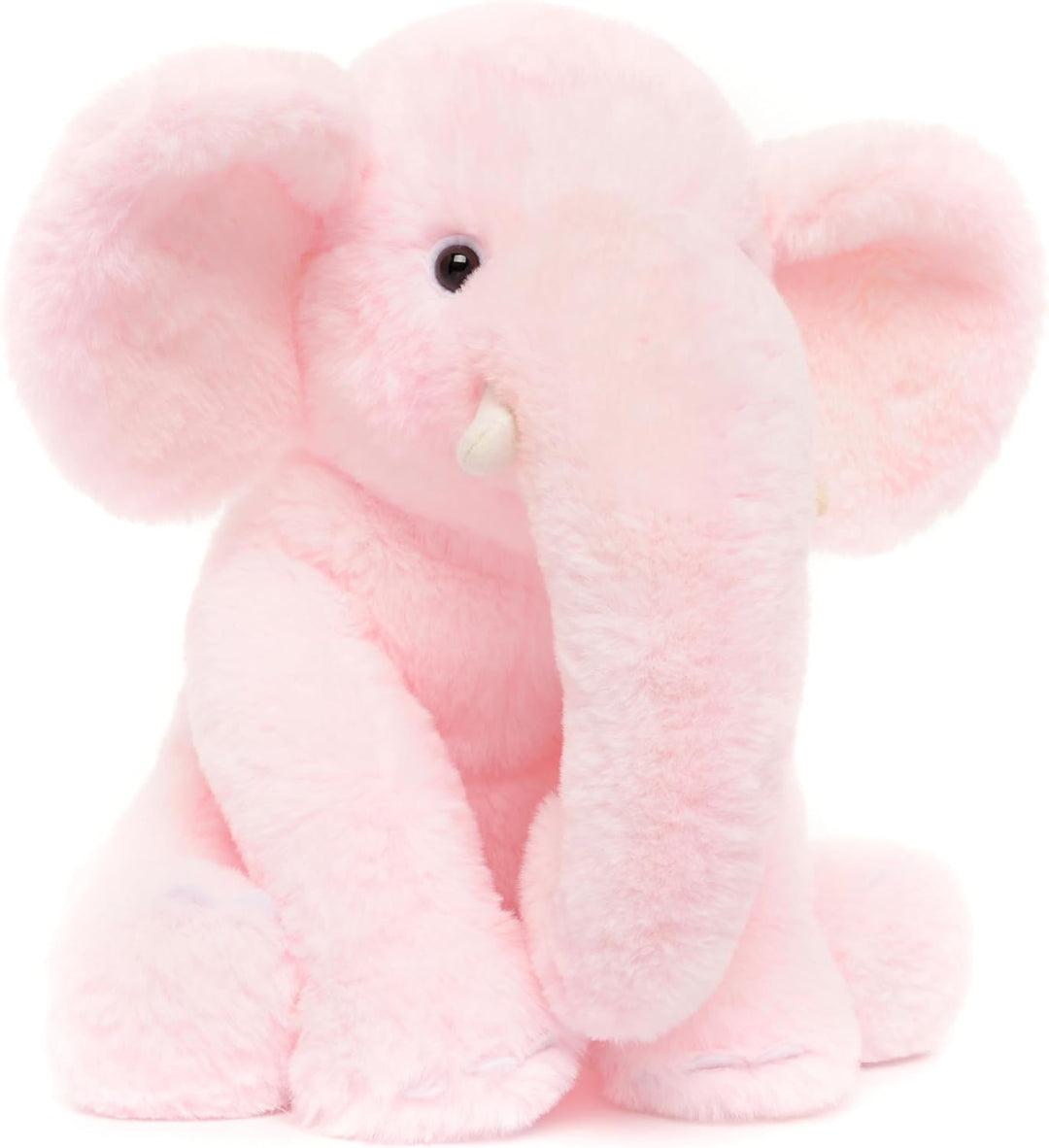 WEIGEDU Elefante de peluche rosa de 13" - Juguete de felpa para...