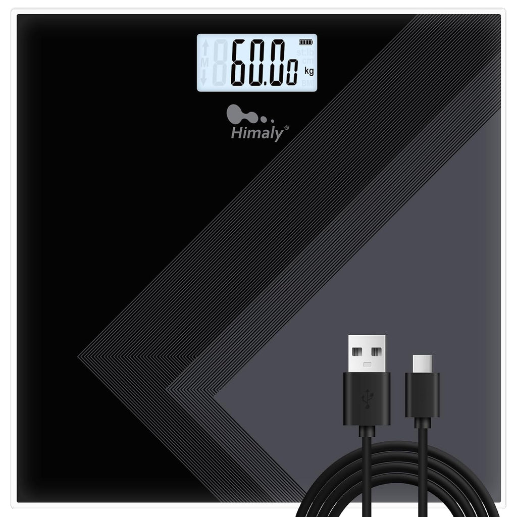 himaly Báscula de baño digital recargable tipo C