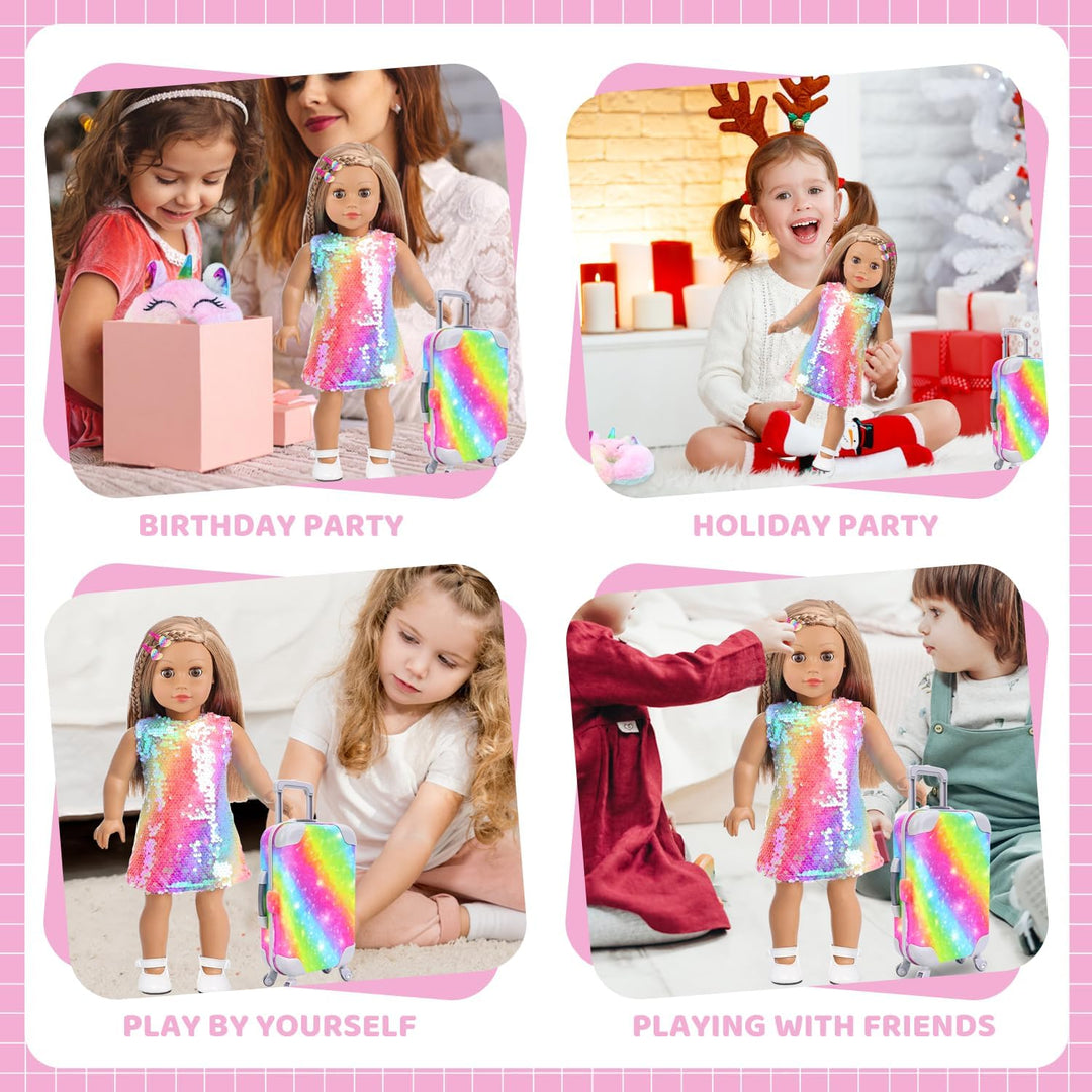 K.T. Fancy 23 piezas de ropa y accesorios para muñecas americanas d...