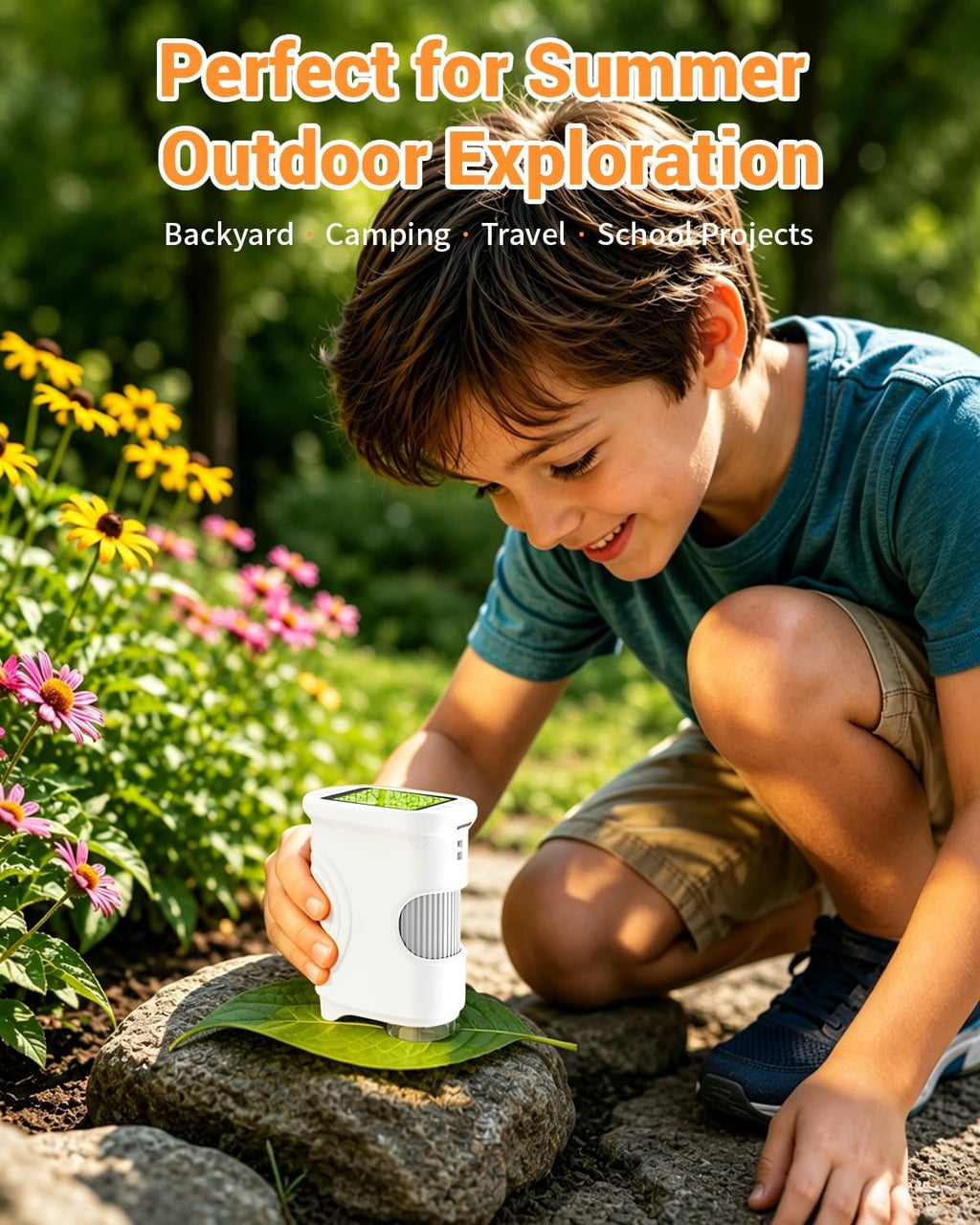 Handheld Microscope para Kids con 2.0" IPS Screen Digital Outdoor Gifts