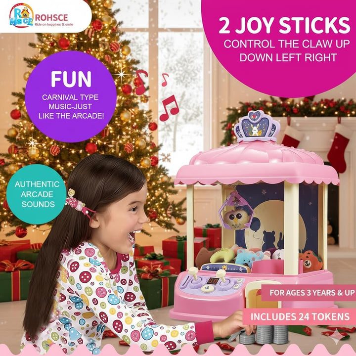 ROHSCE Máquina de garras para niños, juguetes para niñas de 8 a 13...