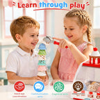 Lehoo Castle - Juguetes de helado para niños pequeños de 3 a 5 años, juguetes para niñas de 3 años en adelante, juego de helado para niños de 2 a 4 años, juego de tienda de helados, regalo para niños