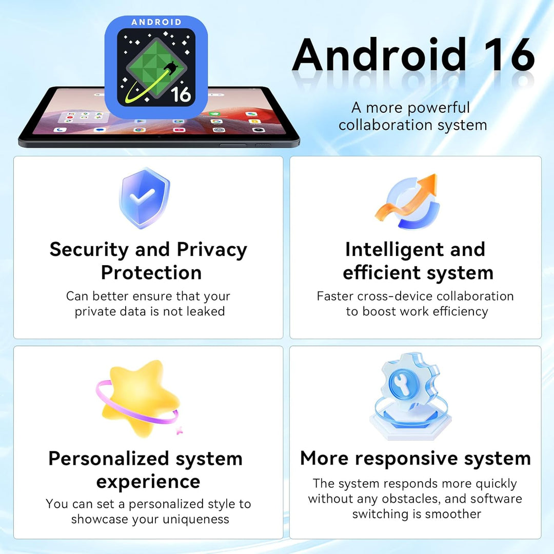 Tablet Android 16 de 10 pulgadas, tableta Android 16 con Gemini AI,...