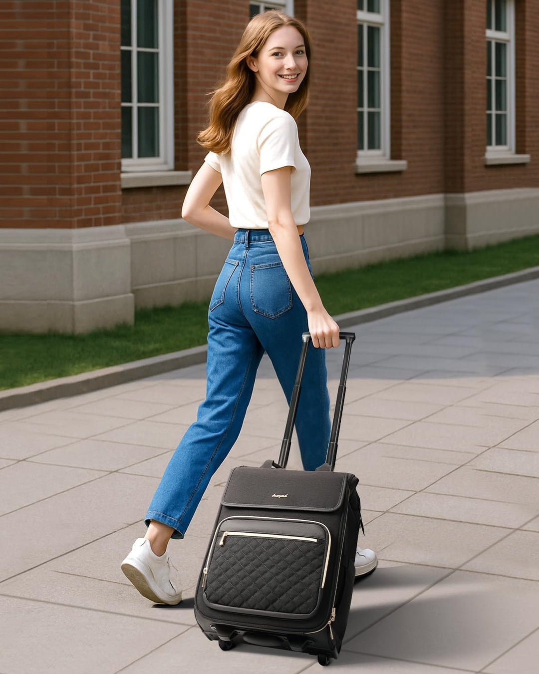 Mochila rodante Arcoyard para mujeres, mochila rodante para viajes...