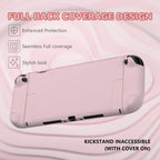 PlayVital Funda Resistente para Nintendo Switch 2 con Soporte Extra y Tapas de Joystick | Diseño Dividido, Cubierta Protectora de Cuerpo Completo, Dockable para Nintendo Switch 2 | Serie de Color Sólido, Cerezos en Flor Rosa