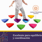 Special Supplies 10 Piedras de Equilibrio para Niños de Interior y Exterior, Bloques de Equilibrio que Promueven la Coordinación, Equilibrio y Fuerza, Goma Segura para Niños, Bordes Antideslizantes