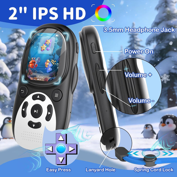 ODEJOI Reproductor MP3 de pingüino lindo de 64 GB con Bluetooth 5.3...