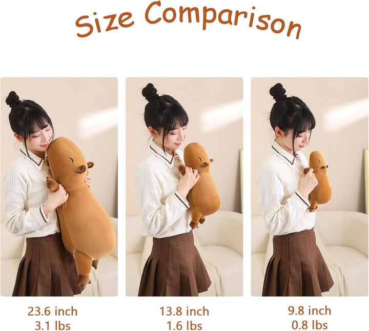 SQEQE Peluche de Capybara con peso, animal de peluche de Capybara c...