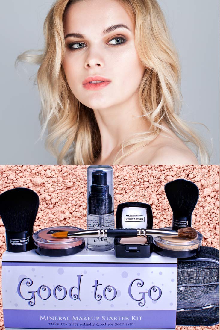 Ageless Derma Kit de maquillaje mineral Good to Go con vitaminas y...