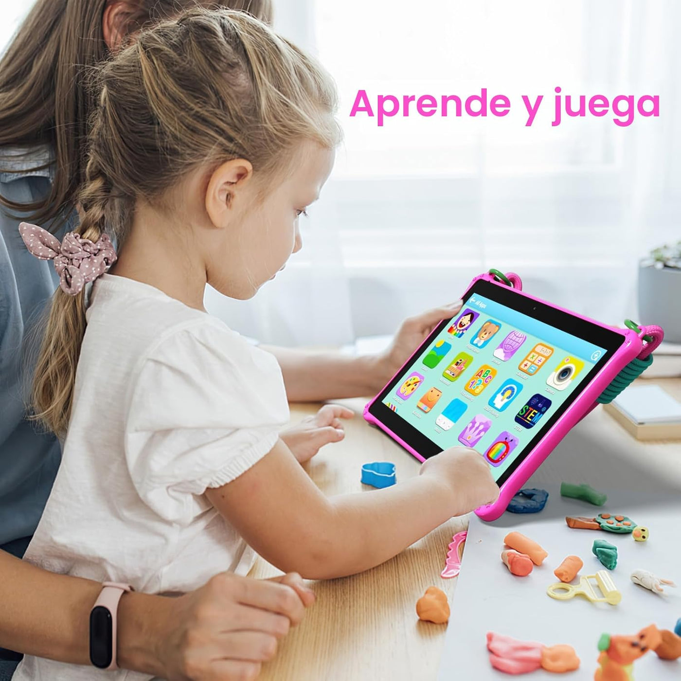 PRITOM Tablet de 10 pulgadas para niños Android 13, tableta con cor...