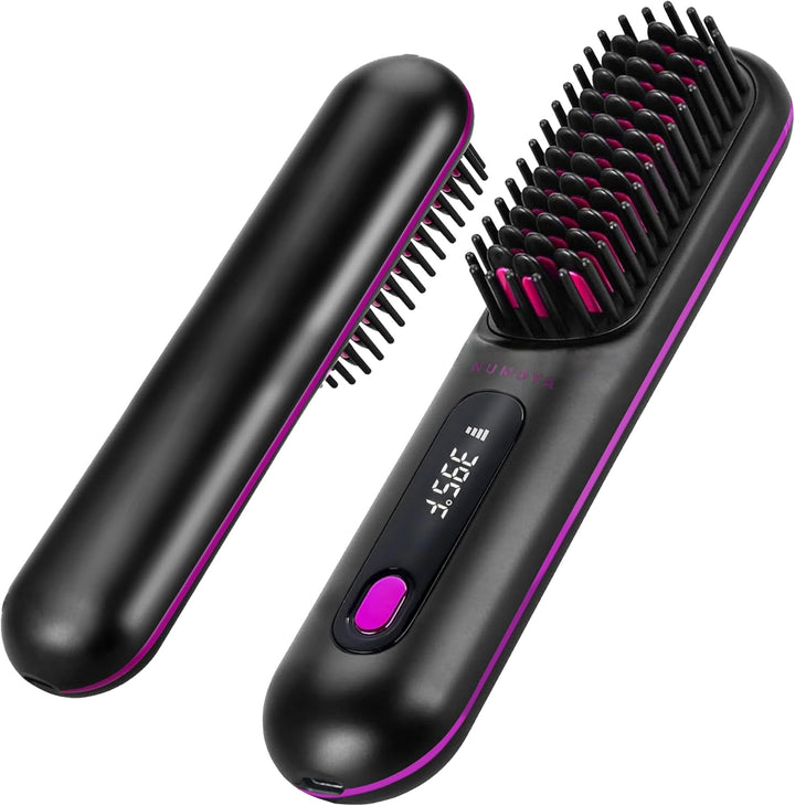 NUMOYA Go Brush Pro - Cepillo alisador de pelo inalámbrico portátil...