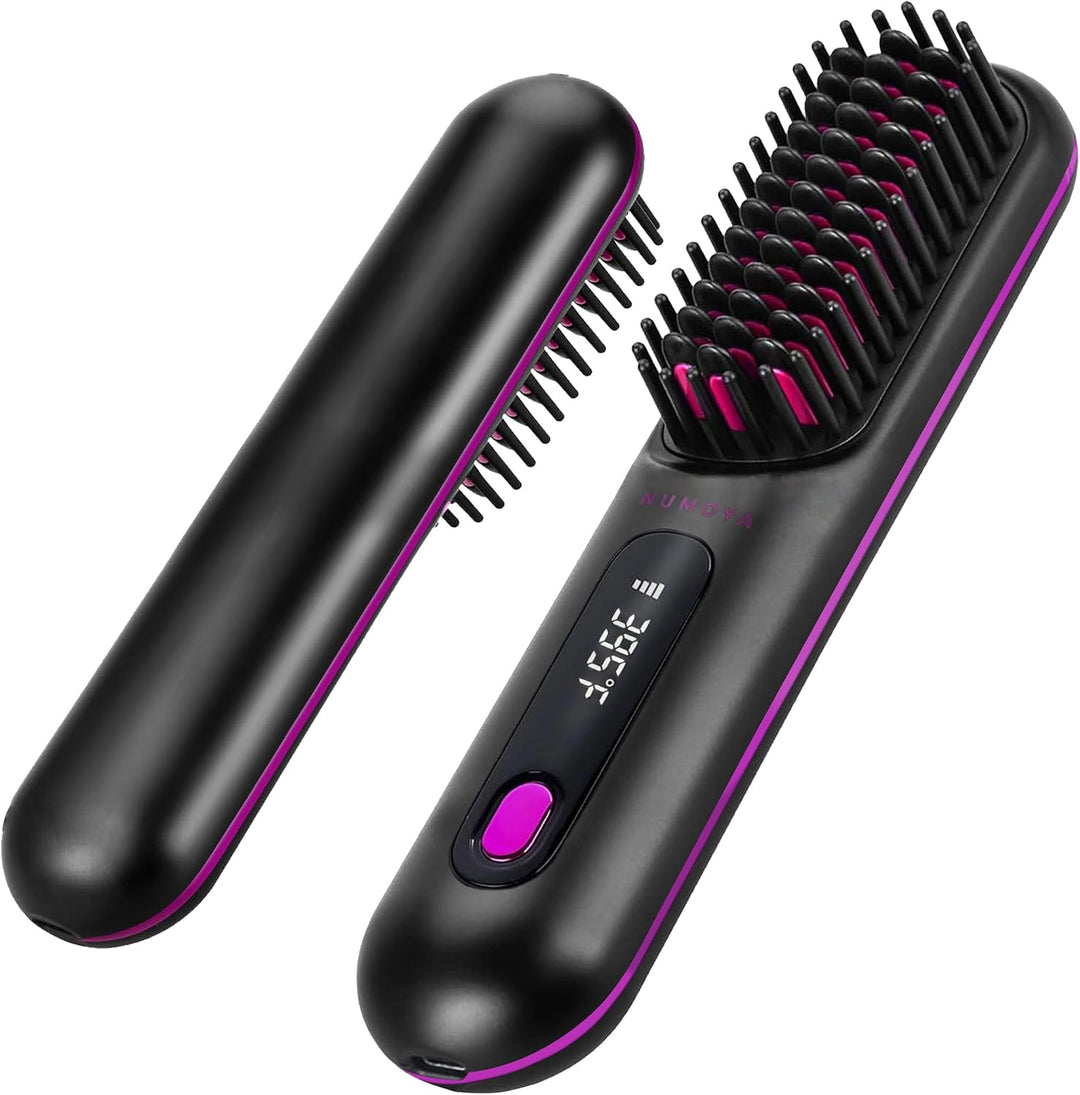 NUMOYA Go Brush Pro - Cepillos alisadores de cabello inalámbricos p...