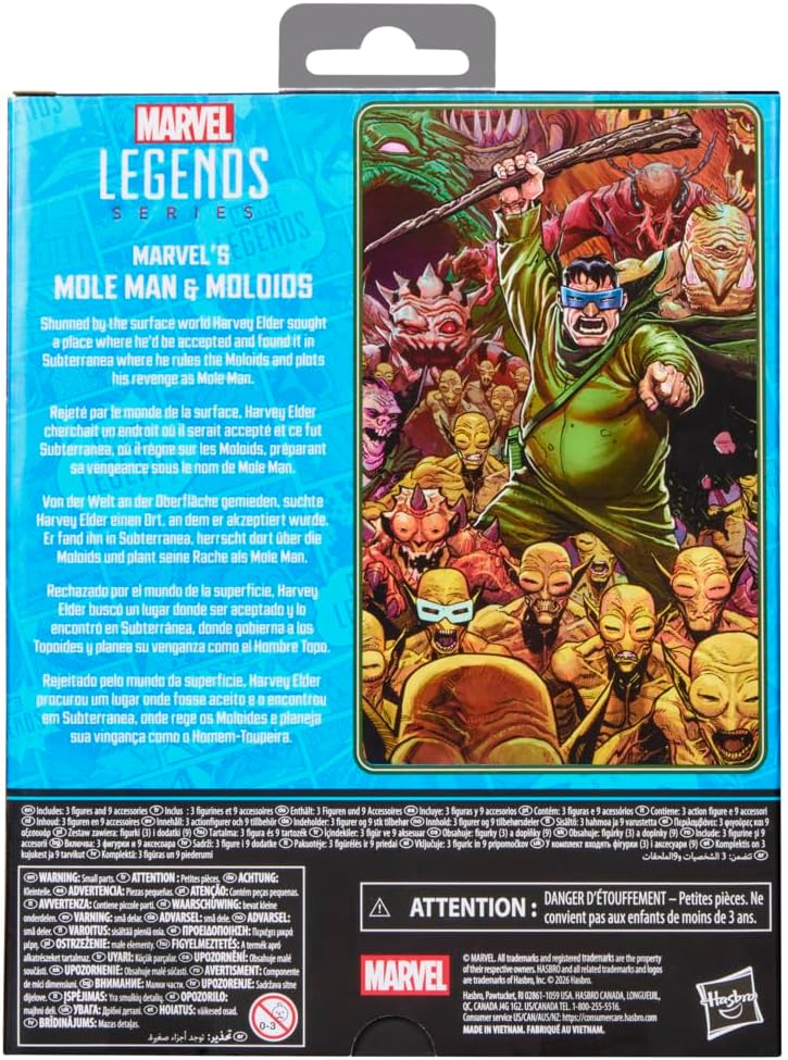 Marvel Legends Series Marvel's Mole Man & Moloids - Paquete múltiple