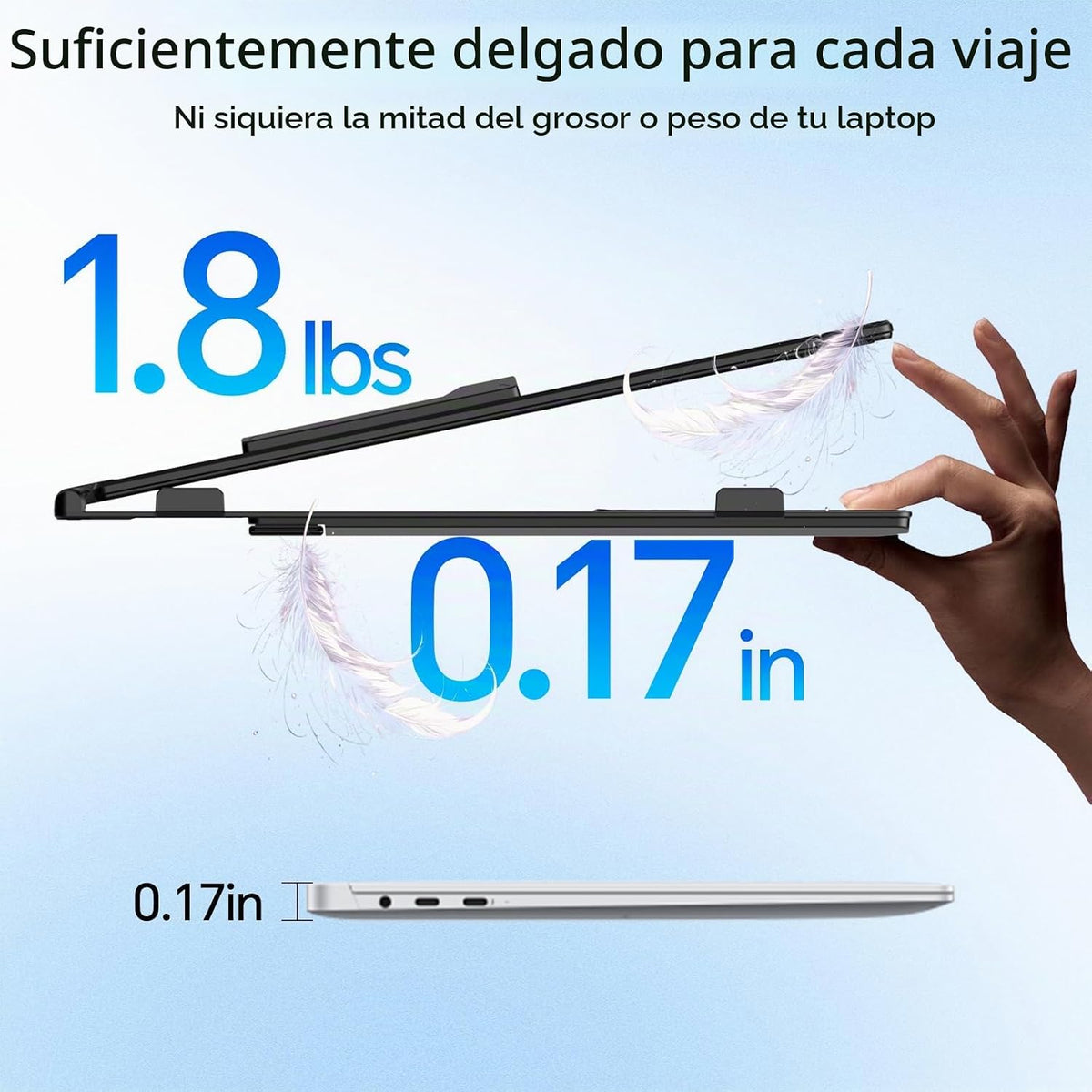 FEZOBR Extensor de pantalla para laptop, monitor ultrafino de 14 pu...