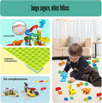 Klobroz Dinosaur Marble Run, bloques de construcción para niños pequeños de