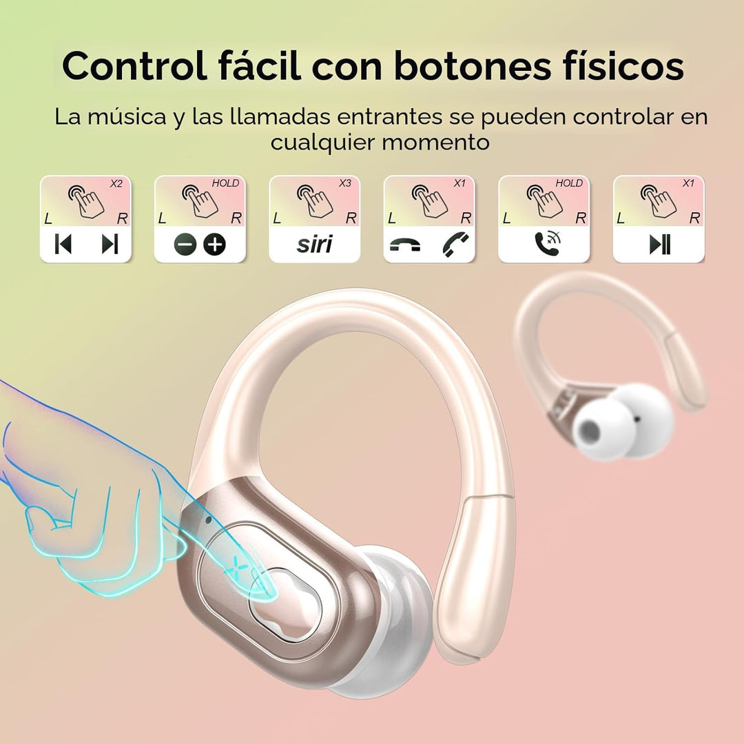 Aptkdoe Auriculares inalámbricos Bluetooth 5.4 de 75 horas para dep...
