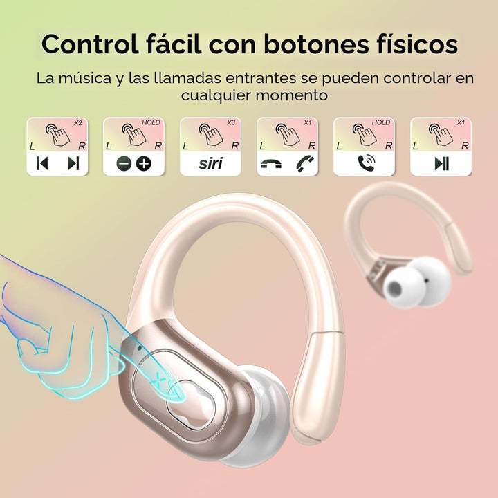 Aptkdoe Auriculares inalámbricos Bluetooth 5.4 de 75 horas para dep...