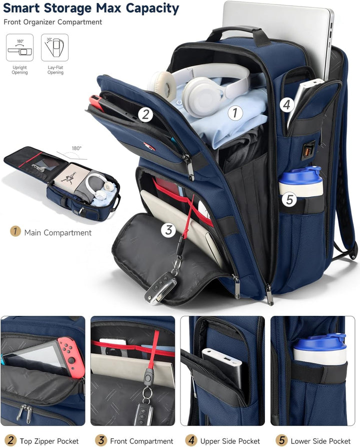 RoyalAnt Mochila de trabajo para hombres, mochila para laptop de 17...