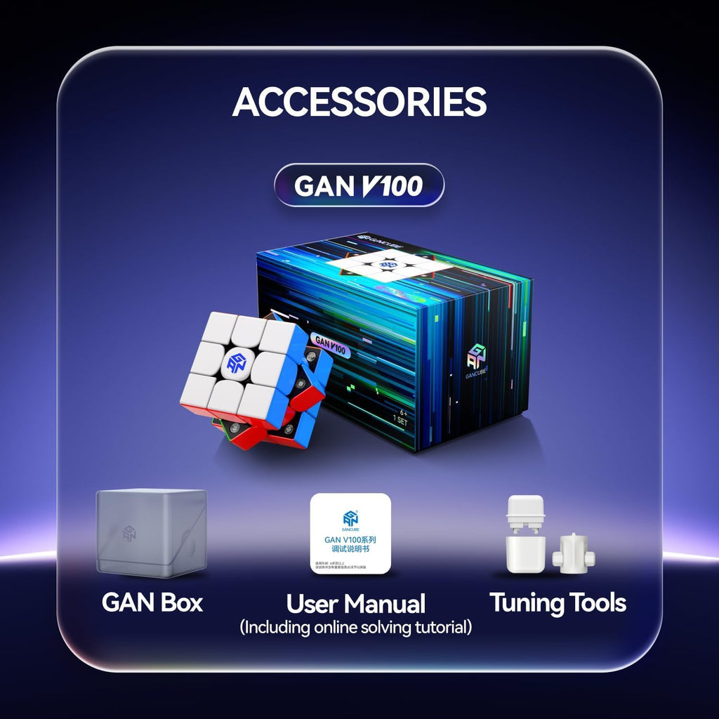 GAN V100 Maglev UV con pegatina, cubo de velocidad 3x3 regalo magnético