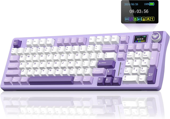 AULA Teclado mecánico inalámbrico S98 Pro con pantalla y perilla, t...