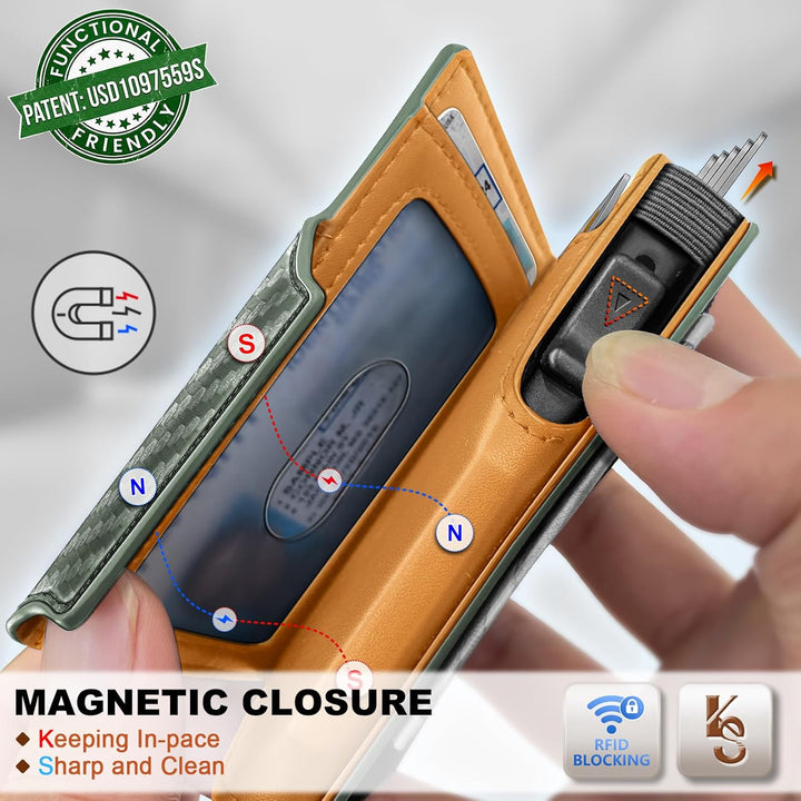 KEMISANT Billetera Airtag para hombre, delgada con bolsillo frontal...